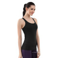 Sexy preto Racer Back Tops para as mulheres